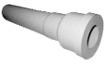 Nicoll gerade WC-Muffe Verlängerung Ablauf D 90 mm Ablauf D 85-107 mm PVC weiß
