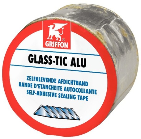 Griffon Glass-Tic Alu selbstklebendes Aluminium-Dichtungsband B 10 cm Rolle 10 m